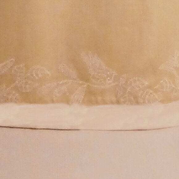 Evan Picone Butter Yellow 100%Linen Midi Sheath Dress ~ Stylish Hem Detail Sz 8 - Picture 11 of 12